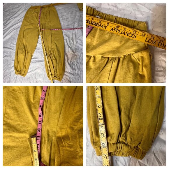 FP Beach Slouchy Lounge Jogger Pants & Scoop Neck Top Set SMALL USA 100% Cotton - Picture 12 of 16